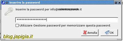inserimento password