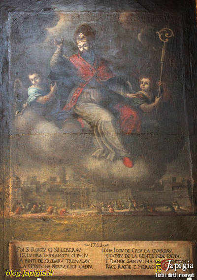 tela di santto oronzo per il terremoto del 1743